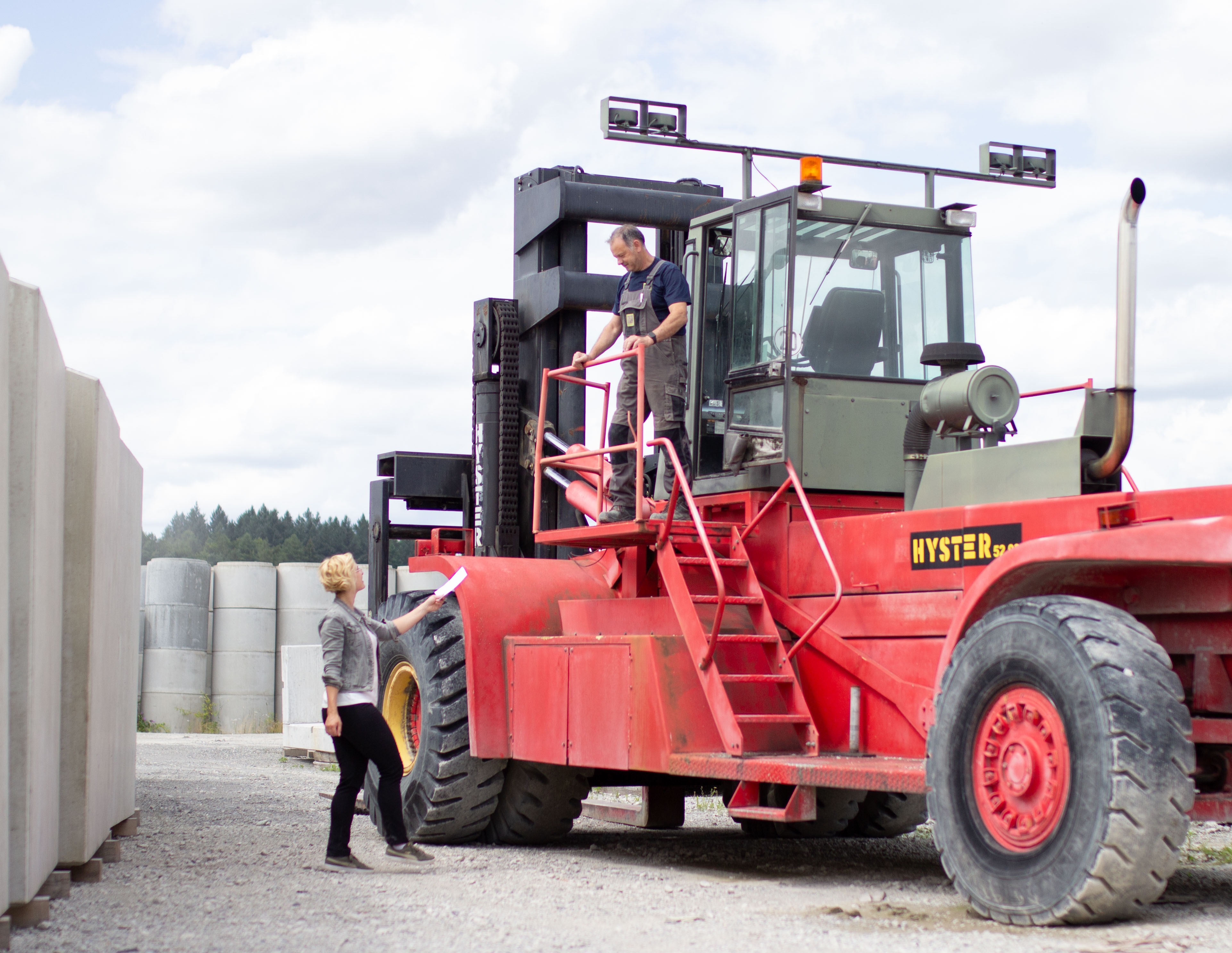 Stapler mit Schachtaufbauteilen
